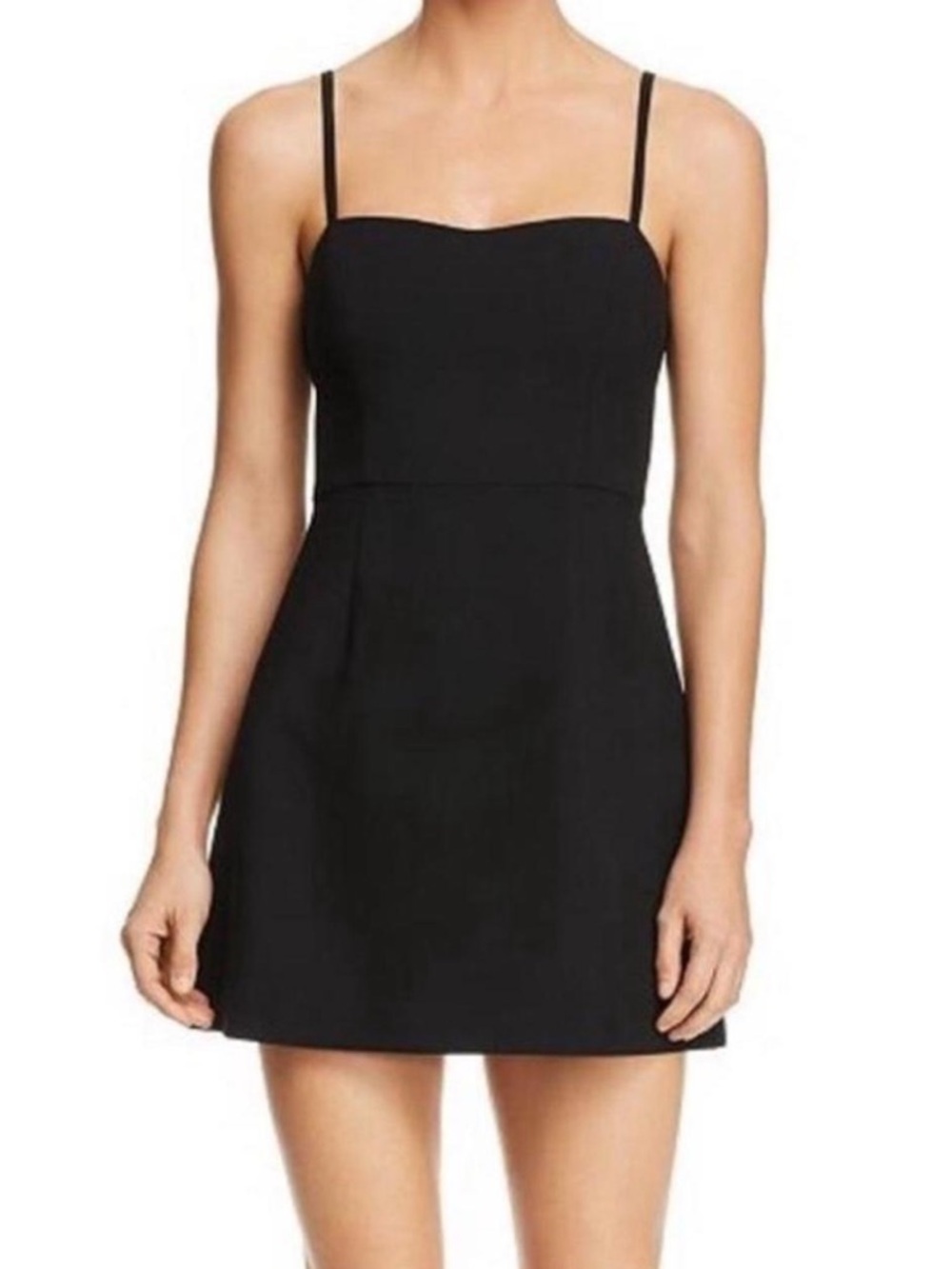 Black Spaghetti-Strap Mini Dress